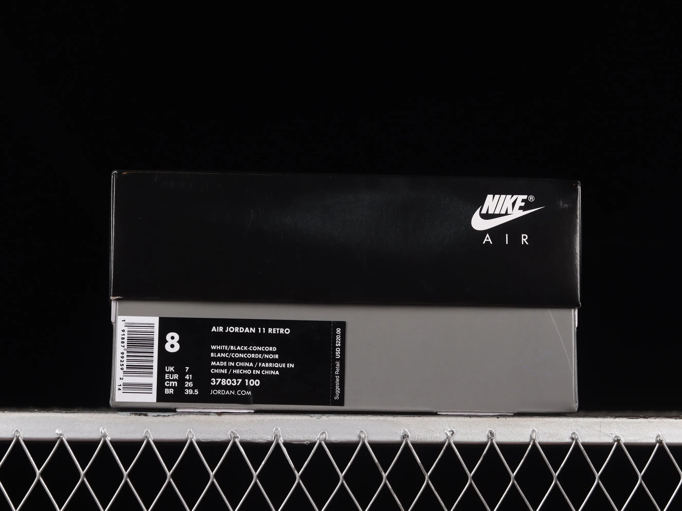 All categories Air Jordan Jordan series basketball shoes Air Jordan 11 LJR version Air Jordan 11 Concord AJ11 Joe 11 Concord black and white replica basketball shoes 378037-100